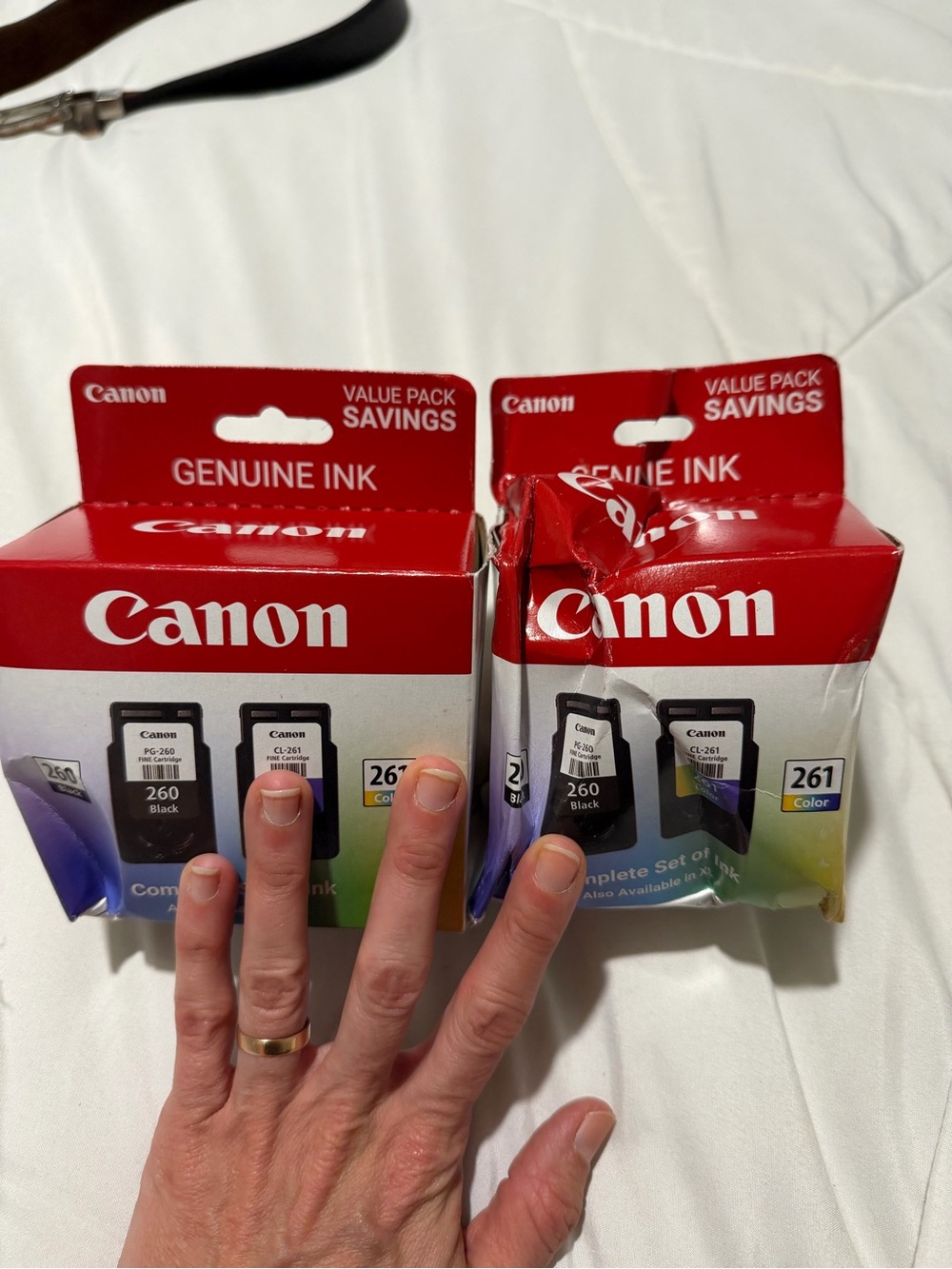 Combo 2 xCanon PG-260 / CLI-261 Genuine Ink Value Pack - Black & Color.
